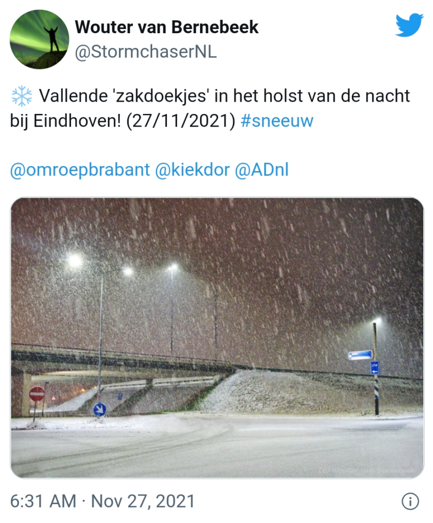 Sneeuw in Eindhoven, foto Wouter van Bernebeek